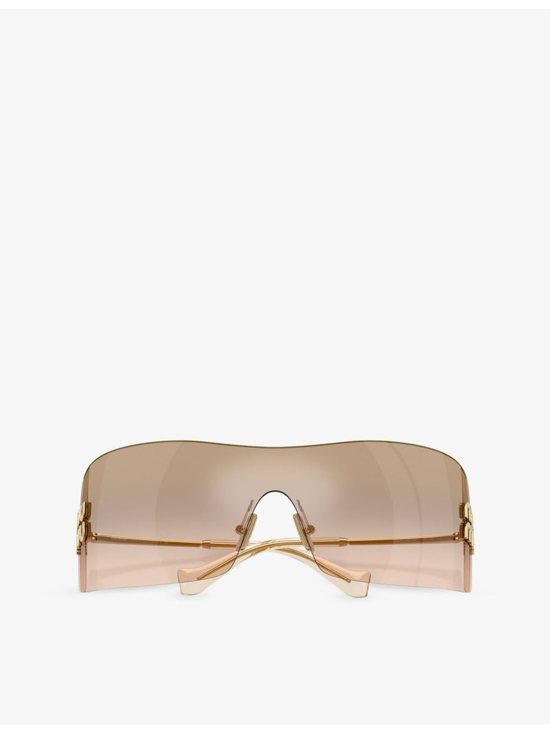 Miu Miu metal rectangular frame sunglasses, UK version