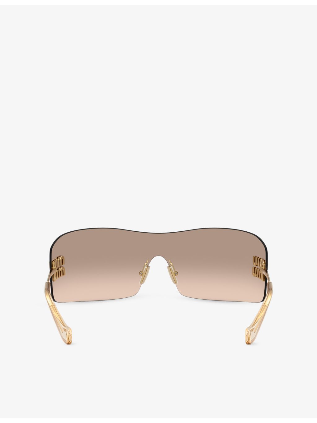 Miu Miu metal rectangular frame sunglasses, UK version