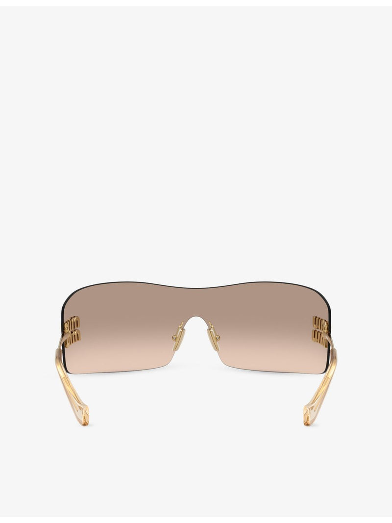 Miu Miu metal rectangular frame sunglasses, UK version