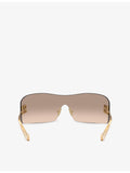 Miu Miu metal rectangular frame sunglasses, UK version