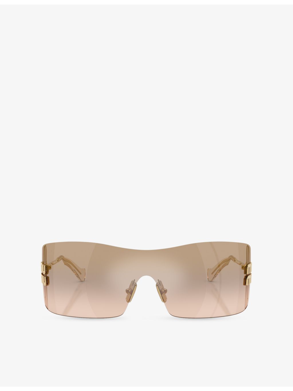 Miu Miu metal rectangular frame sunglasses, UK version