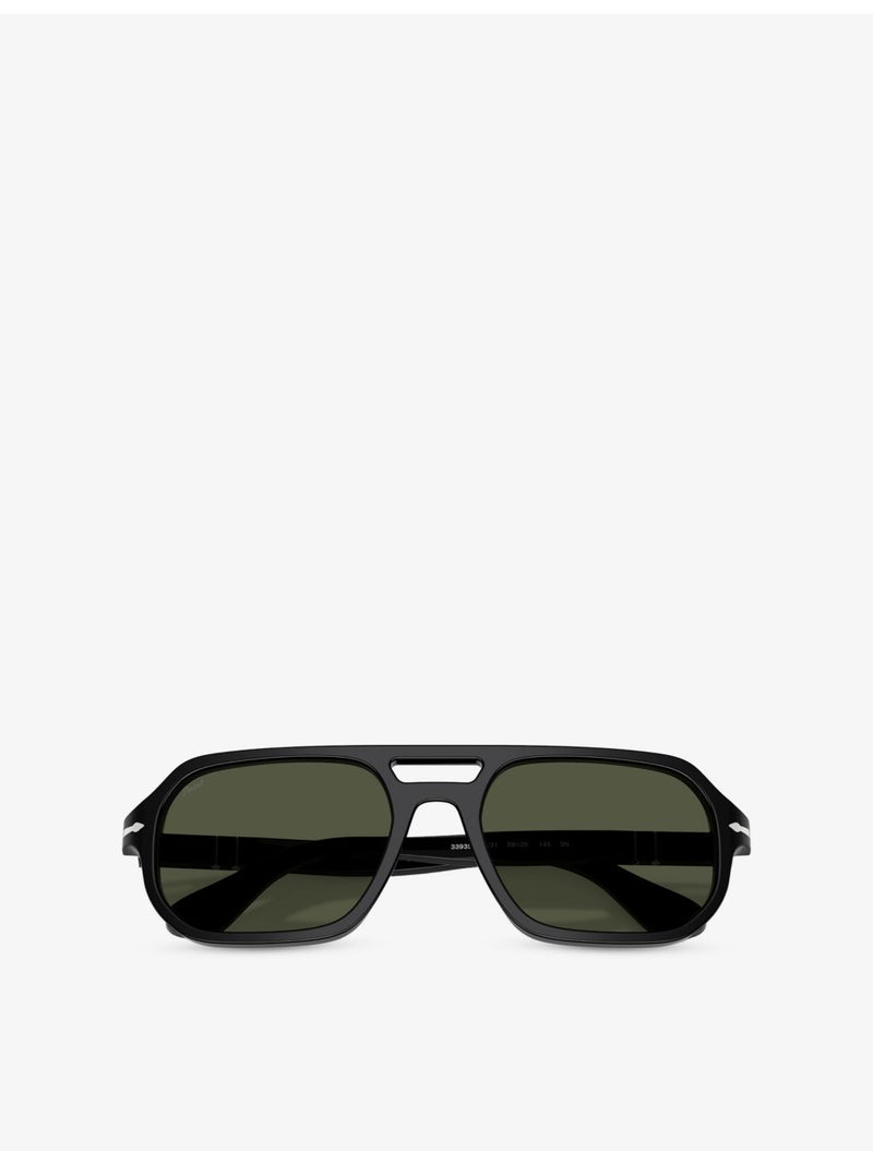 Persol PO3393S square-frame sunglasses, imported from the UK