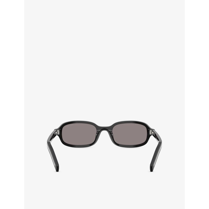 Prada oval-frame acetate sunglasses 5cm lens width (British brand)