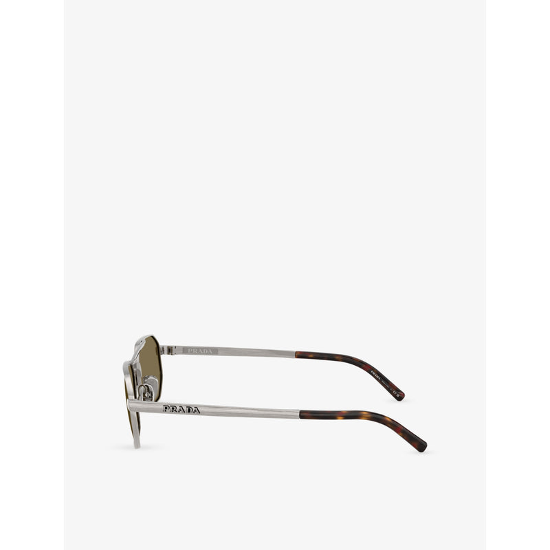 Prada PR D53S irregular-frame metal sunglasses, imported from the UK