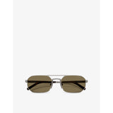 Prada PR D53S irregular-frame metal sunglasses, imported from the UK