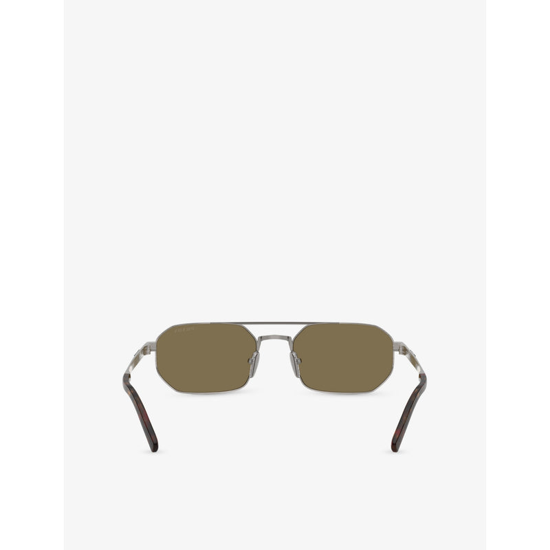 Prada PR D53S irregular-frame metal sunglasses, imported from the UK