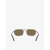 Prada PR D53S irregular-frame metal sunglasses, imported from the UK