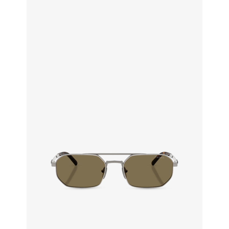 Prada PR D53S irregular-frame metal sunglasses, imported from the UK