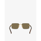 Prada PR D55S square-frame metal sunglasses (British brand)