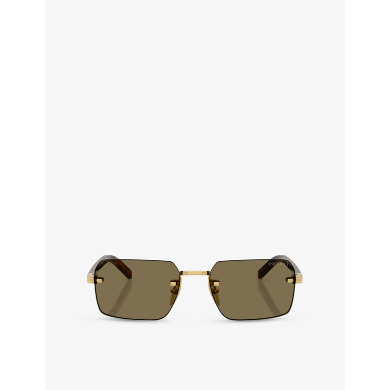 Prada PR D55S square-frame metal sunglasses (British brand)