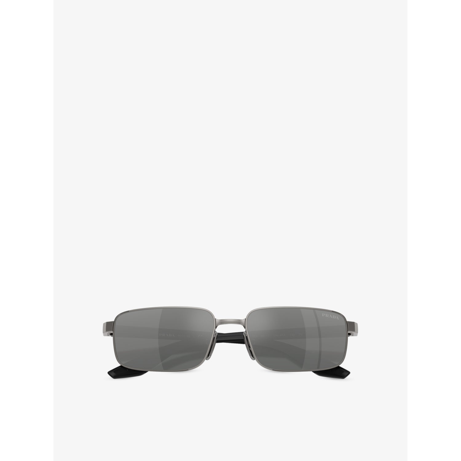 Prada Linea Rossa rectangular-frame metal sunglasses (British brand)