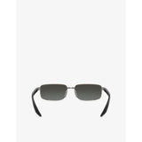 Prada Linea Rossa rectangular-frame metal sunglasses (British brand)