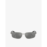 Prada Linea Rossa rectangular-frame metal sunglasses (British brand)