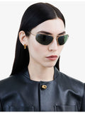 Ray-Ban RB3780 rectangle metal sunglasses with gold-tone hardware, UK version