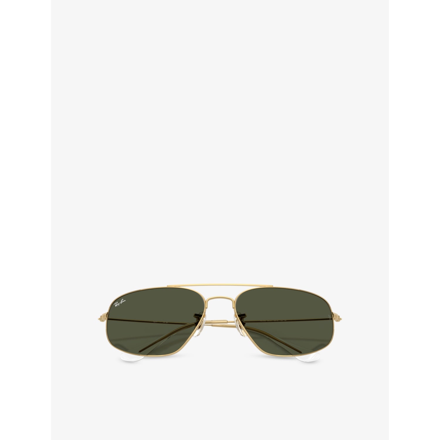 Ray-Ban RB3780 rectangle metal sunglasses with gold-tone hardware, UK version