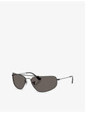 Ray-Ban RB3780 rectangle metal sunglasses, UK version