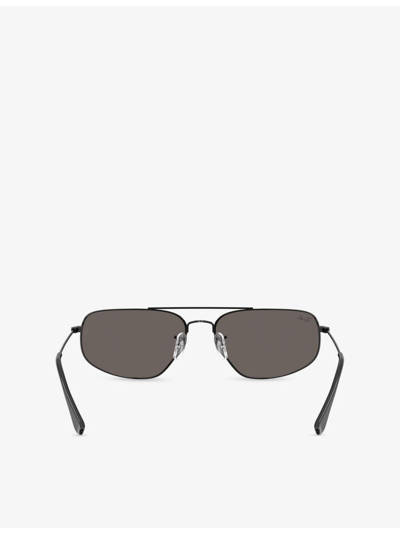 Ray-Ban RB3780 rectangle metal sunglasses, UK version
