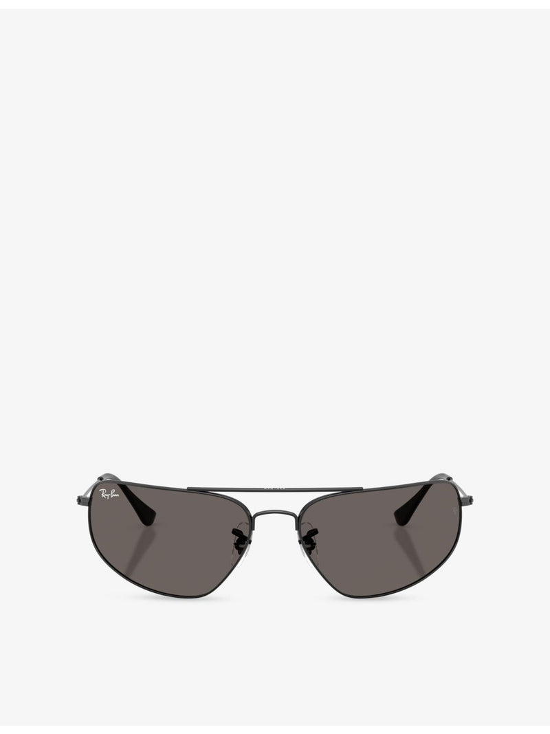 Ray-Ban RB3780 rectangle metal sunglasses, UK version