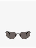 Ray-Ban RB3780 rectangle metal sunglasses, UK version