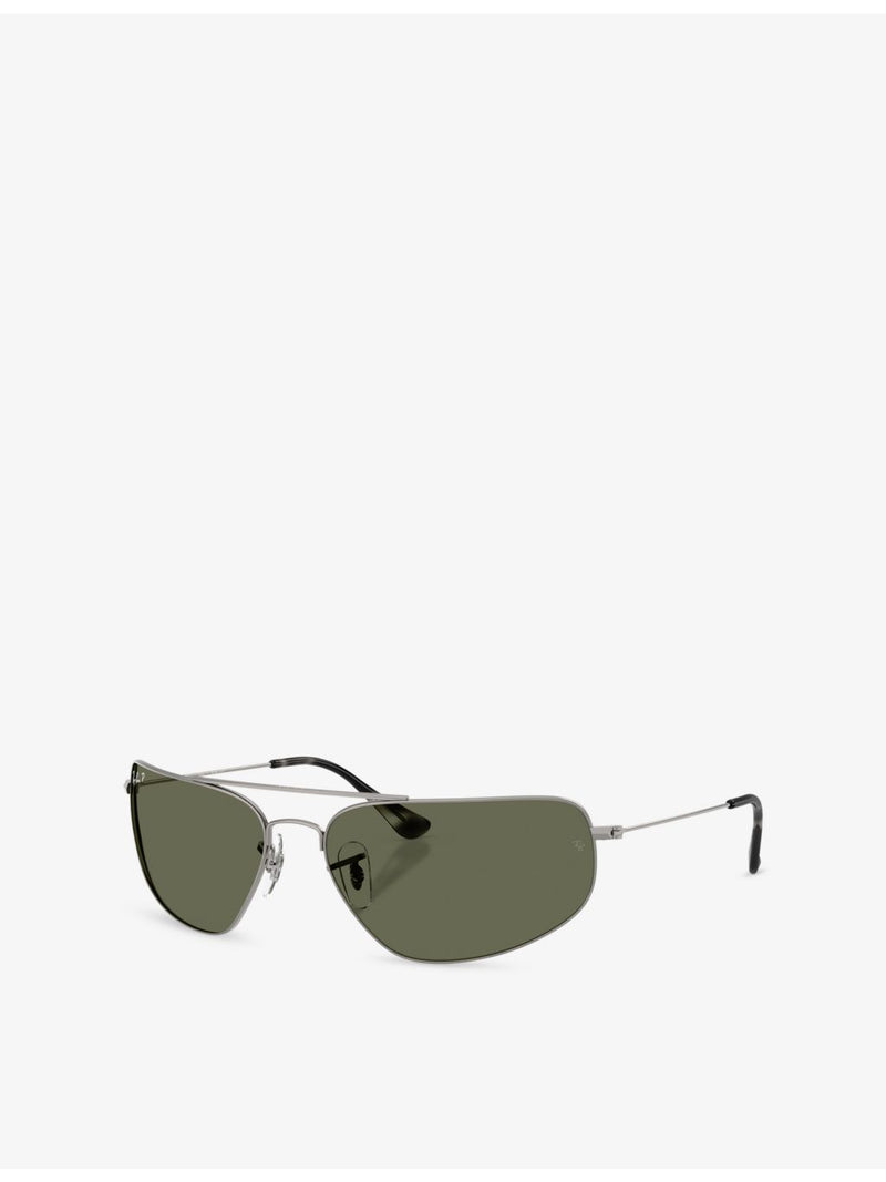 Ray-Ban RB3780 rectangle-frame metal sunglasses, UK version