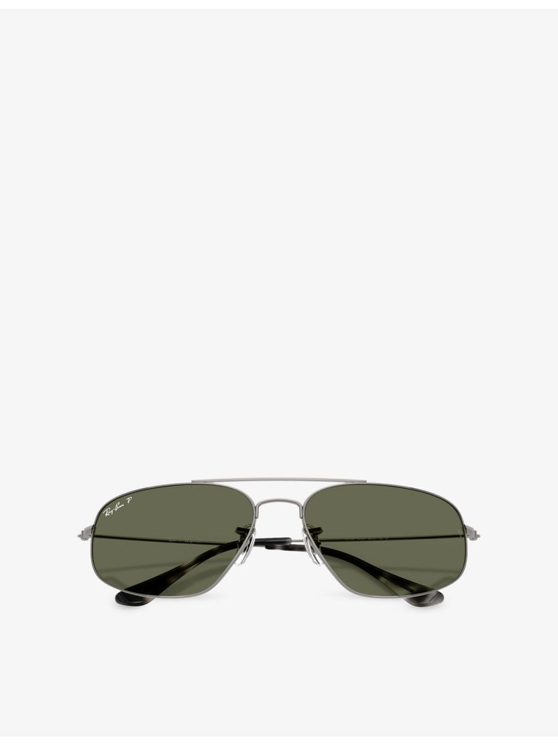 Ray-Ban RB3780 rectangle-frame metal sunglasses, UK version
