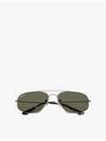 Ray-Ban RB3780 rectangle-frame metal sunglasses, UK version
