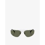 Ray-Ban RB3780 rectangle-frame metal sunglasses, UK version