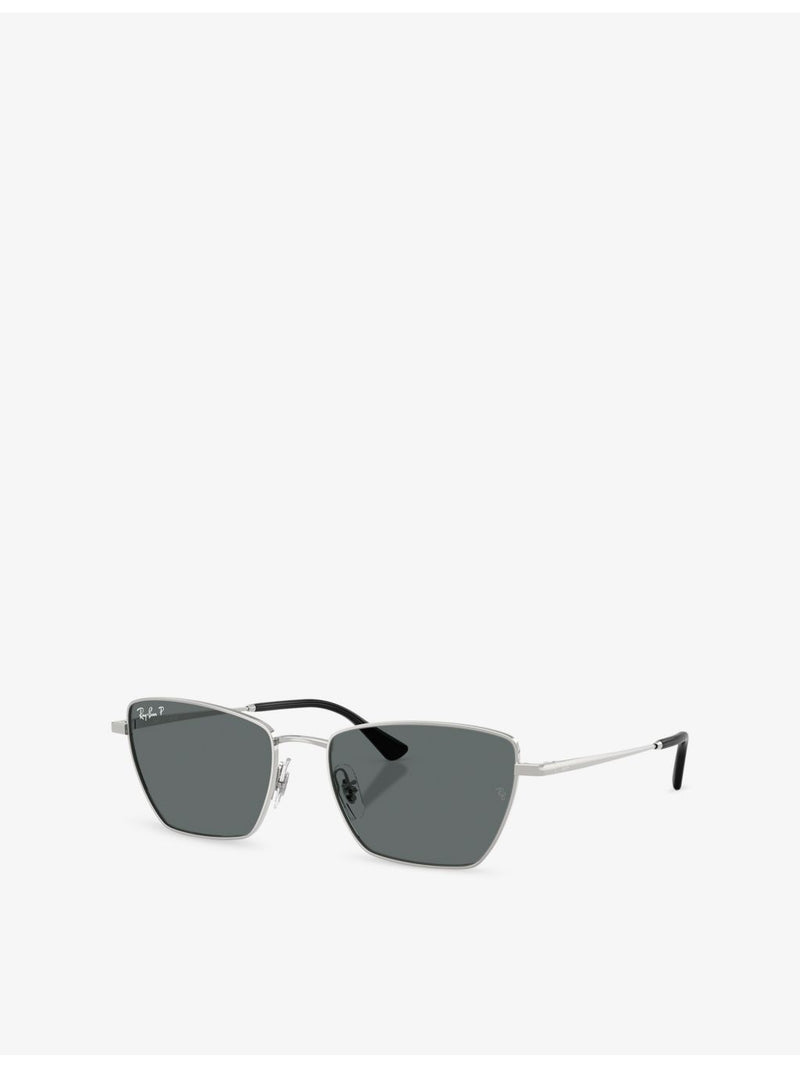 Ray-Ban RB3783 irregular-frame metal sunglasses, imported from the UK