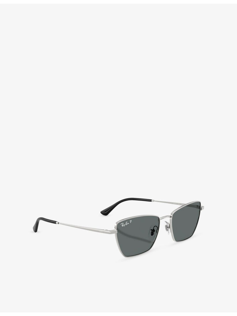 Ray-Ban RB3783 irregular-frame metal sunglasses, imported from the UK