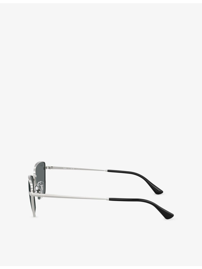 Ray-Ban RB3783 irregular-frame metal sunglasses, imported from the UK
