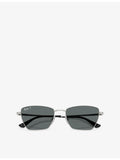Ray-Ban RB3783 irregular-frame metal sunglasses, imported from the UK