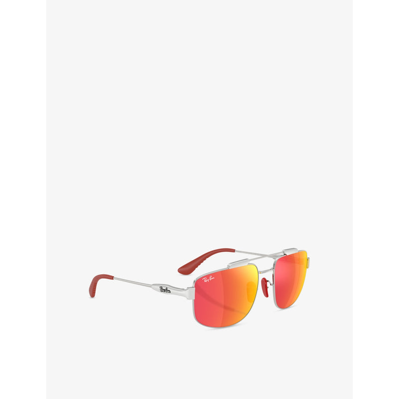 Ray-Ban square-frame metal sunglasses RB3789M, UK version