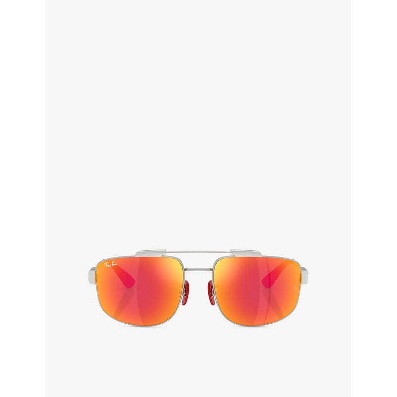 Ray-Ban square-frame metal sunglasses RB3789M, UK version