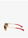 Ray-Ban RB3819M oval-frame metal sunglasses, UK version
