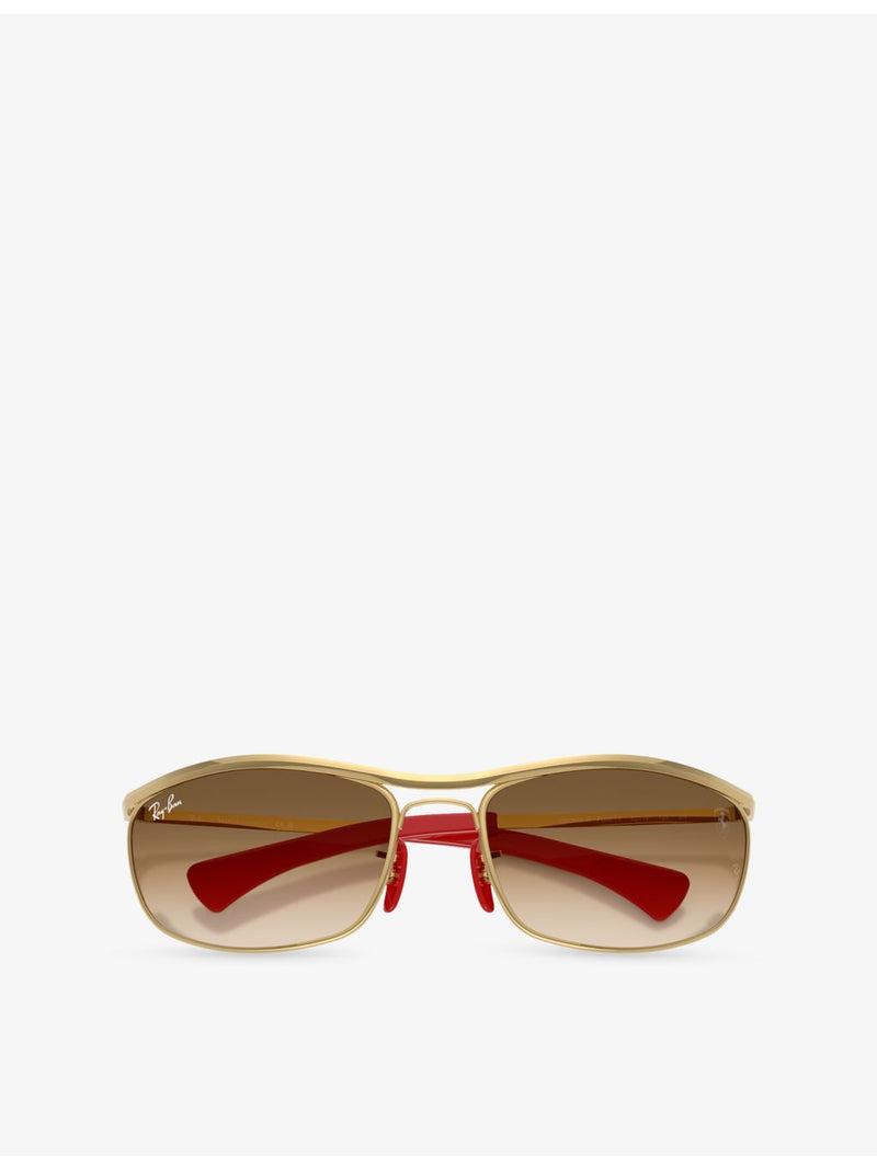 Ray-Ban RB3819M oval-frame metal sunglasses, UK version