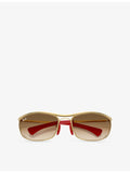 Ray-Ban RB3819M oval-frame metal sunglasses, UK version