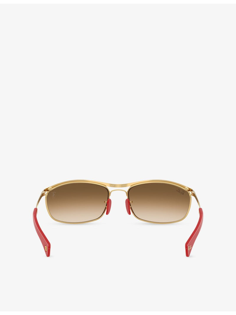Ray-Ban RB3819M oval-frame metal sunglasses, UK version