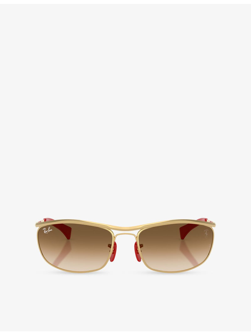 Ray-Ban RB3819M oval-frame metal sunglasses, UK version