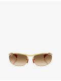 Ray-Ban RB3819M oval-frame metal sunglasses, UK version