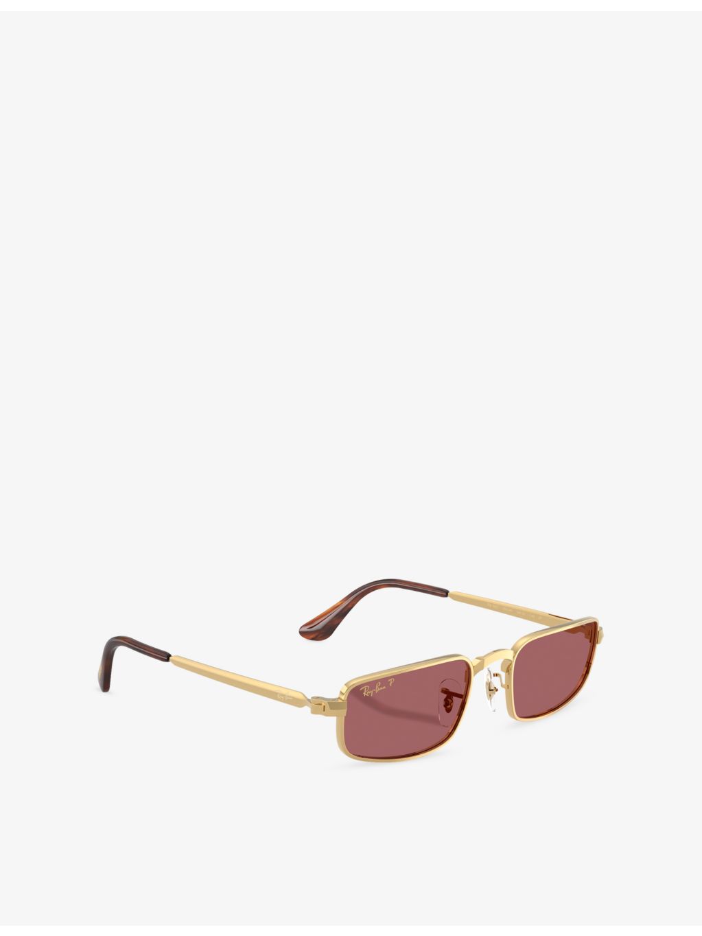 Ray-Ban rectangle-frame metal sunglasses, imported from the UK