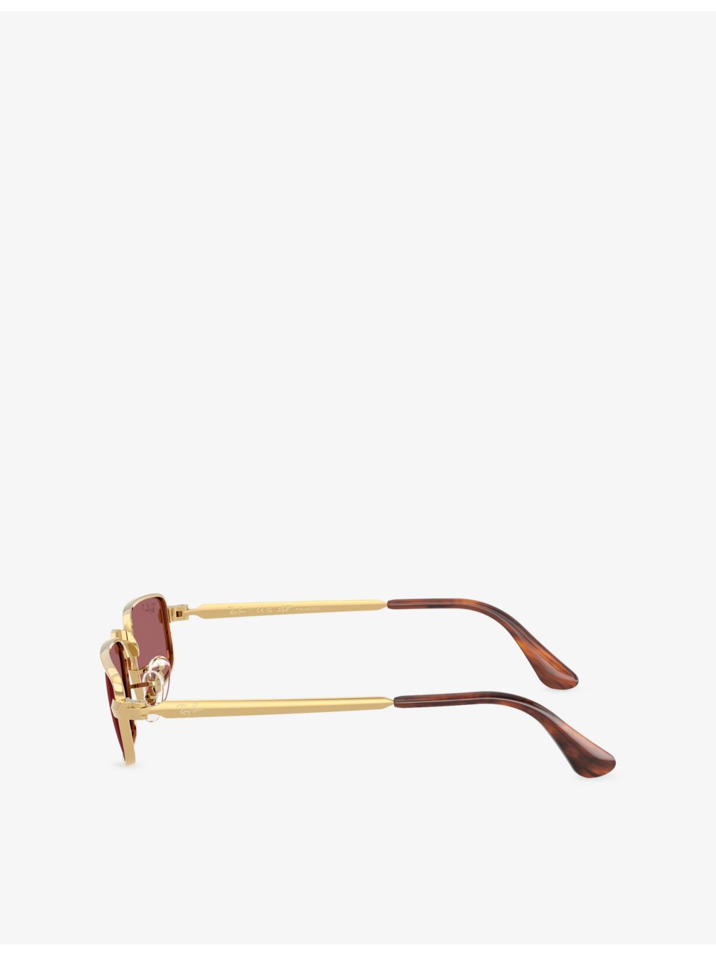 Ray-Ban rectangle-frame metal sunglasses, imported from the UK