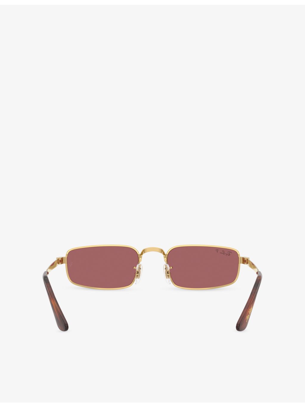 Ray-Ban rectangle-frame metal sunglasses, imported from the UK