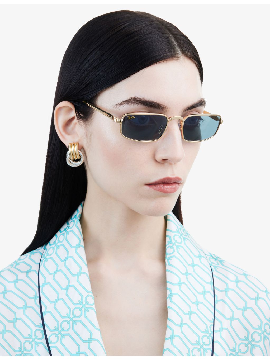 Ray-Ban RB3927 pillow-frame metal sunglasses, imported from the UK