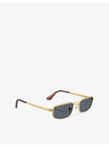 Ray-Ban RB3927 pillow-frame metal sunglasses, imported from the UK