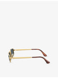 Ray-Ban RB3927 pillow-frame metal sunglasses, imported from the UK