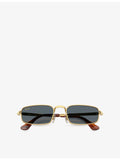 Ray-Ban RB3927 pillow-frame metal sunglasses, imported from the UK