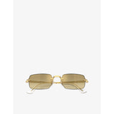 Ray-Ban RB3928 rectangle metal sunglasses, imported from the UK
