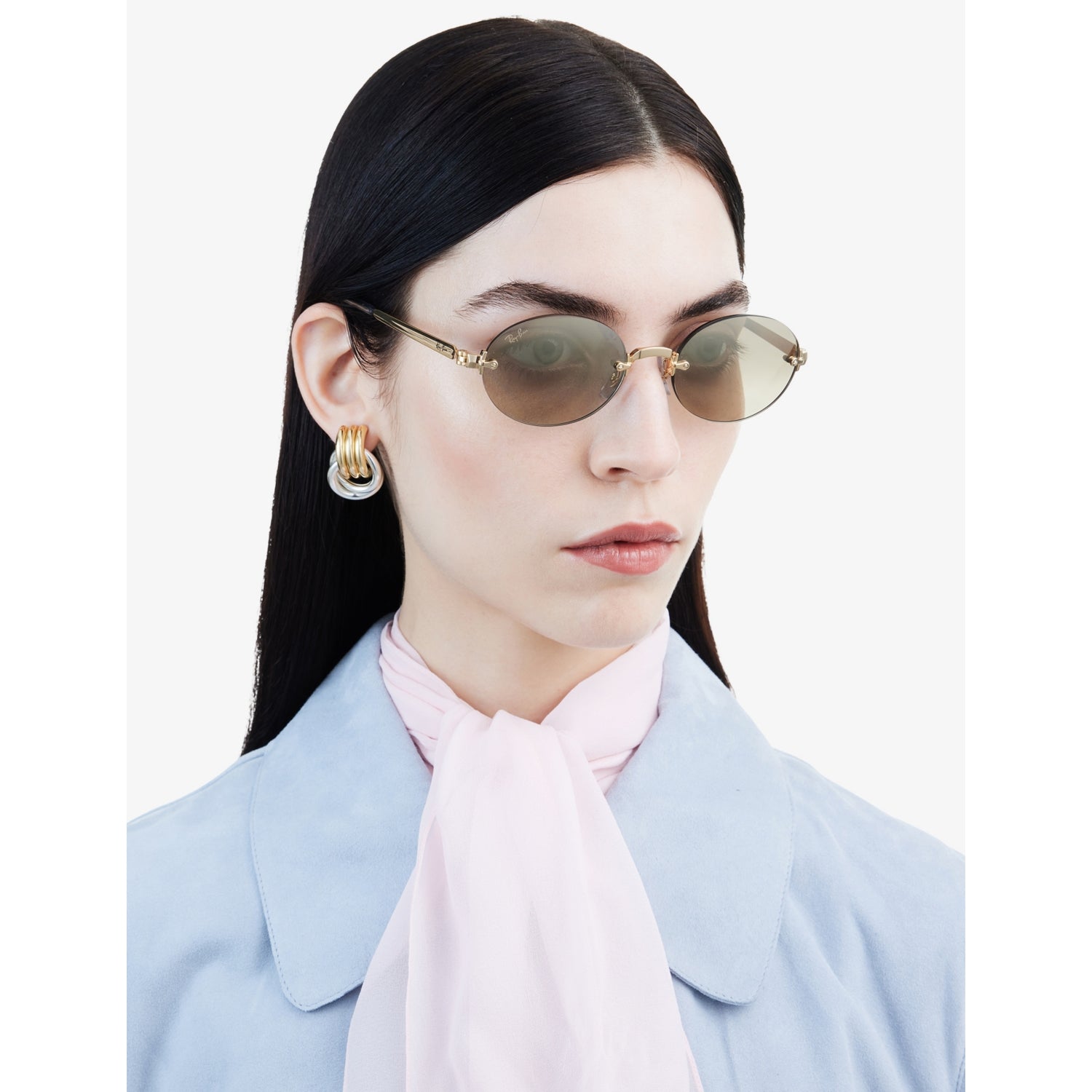 Ray-Ban RB3929 metal sunglasses with gold-tone hardware, UK version