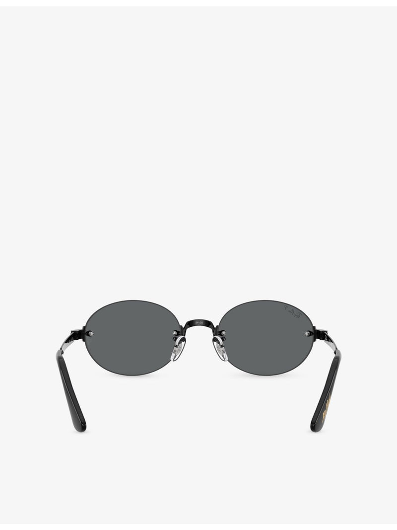 Ray-Ban RB3929 oval-frame metal sunglasses, UK version