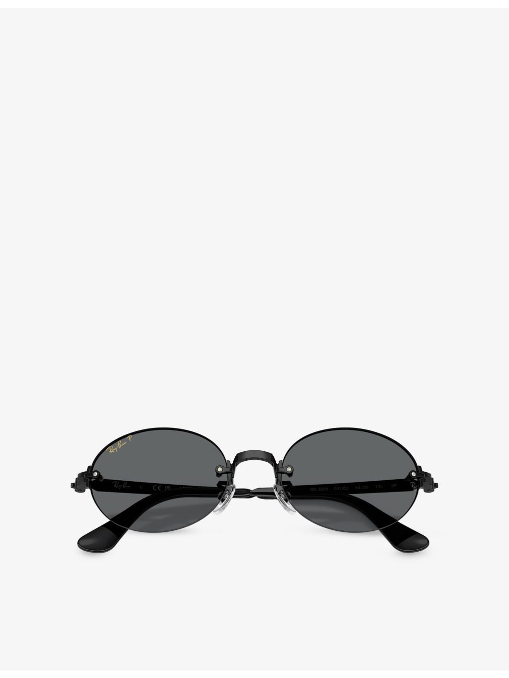 Ray-Ban RB3929 oval-frame metal sunglasses, UK version